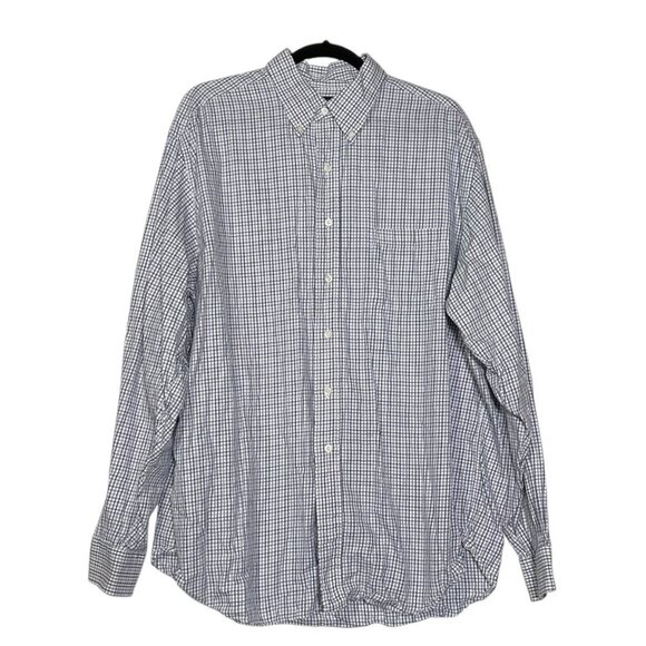 Brooks Brothers Other - Brooks Brothers Blue and White Check Dress Shirt Egyptian Cotton Size XL/L